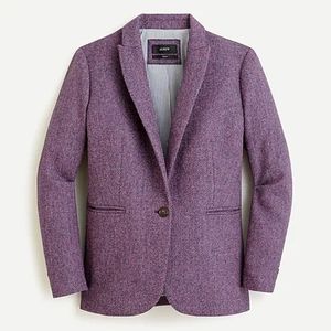 Parke blazer in purple herringbone English wool